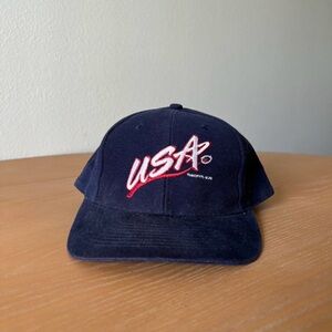 Vintage Navy Team USA Basketball Cap
